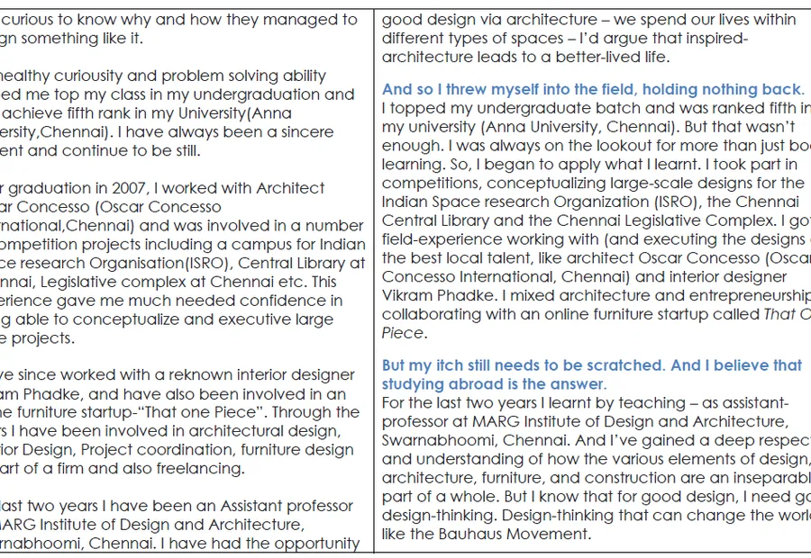 Architect statement of purpose, second edit