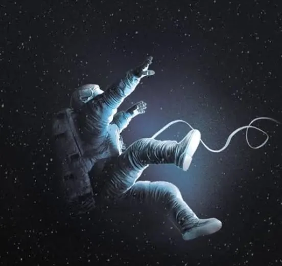 spaceman floating
